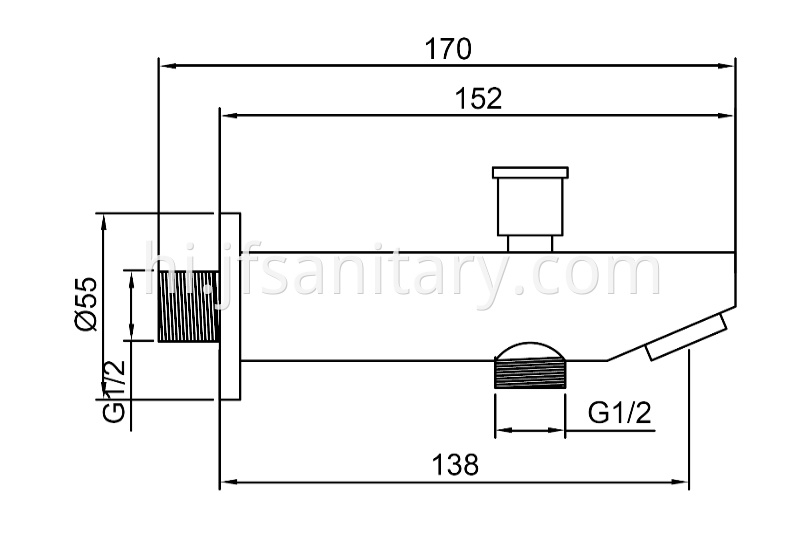 Size Of Shower Outlet Spout